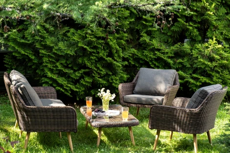 "Прованс" лаунж-зона плетеная из искусственного ротанга, цвет коричневый 4SIS арт.УТ-00008772