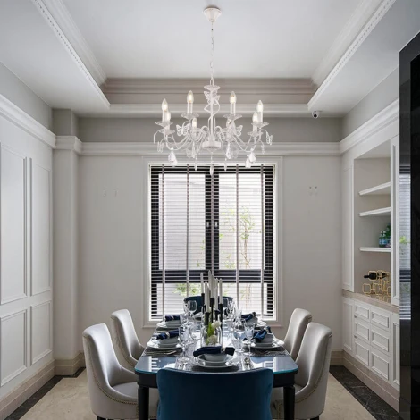 Подвесная люстра Arte Milano AM346179 346179/8 WT+SL (220V, подвески, на цепи, подсвечник, свеча)