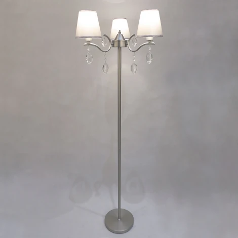 Торшер Eurosvet Aurelia 01059/3 сатин-никель/прозрачный хрусталь Strotskis