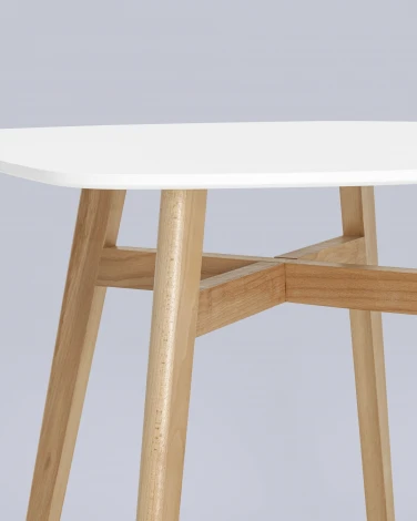 Стол обеденный Stool Group Target 80*80 белый ножки массив бука УТ000005563