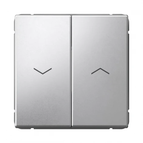 Выключатель жалюзи двухклавишный (алюминий) Systeme Electric GAL000319