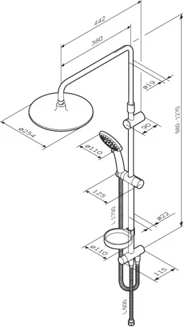 Душевая стойка Am.Pm Like F0780064