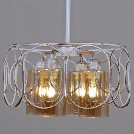 Подвесная люстра штанге Reluce 03883-0.4-04 WH+GD (220V)