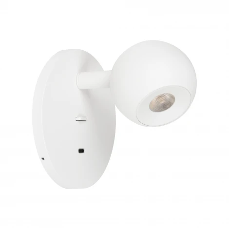 Спот светодиодный SP-OTTORI-WALL-CHARGE-6W Warm3000 (WH, 30 deg, 230V, USB-C) (Arlight, IP20 Металл) 058477