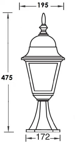 Наземный фонарь Oasis Light 79904M Bl (220V, IP44)