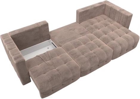 Диван угловой Лига-052 НПБ Лонг угол универсальный Лига Диванов (Велюр) арт.128819