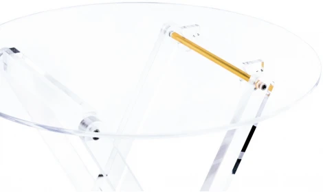 Журнальный столик Woodville складной Spirit 40x45 clear / gold 15641