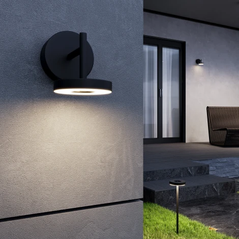 Настенный уличный светильник Elektrostandard Verano 35185/D черный (LED, 220V, круглые, IP54)