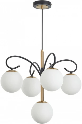 Подвесная люстра Arte Milano Neapol-73808 273808/4+1 BK/GD (220V, на проводе, шар)
