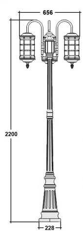 Наземный фонарь IP44 Oasis Light BARSELONA 81209B/10 down cover Gb
