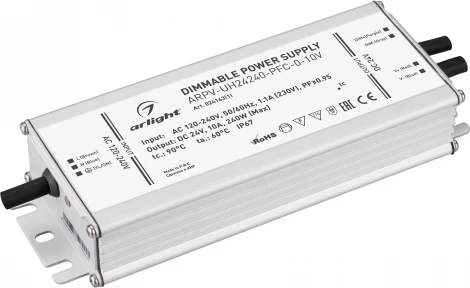 Блок питания ARPV-UH24240-PFC-0-10V (24V, 10.0A, 240W) (Arlight, IP67 Металл, 7 лет) 024143(1)