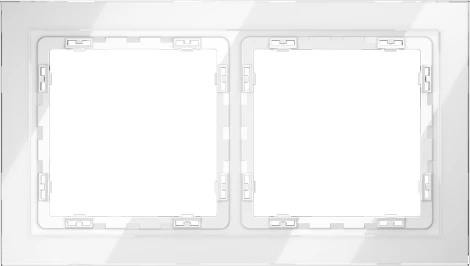 Рамка на 2 поста (белый, стекло) Voltum S70 VLS110201