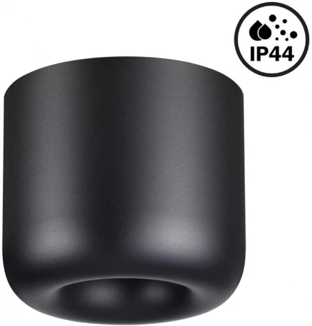 Накладной светильник влагозащищённый Novotech Lisse 359440 черный IP44 LED 10W 220V 3000K (круглые)