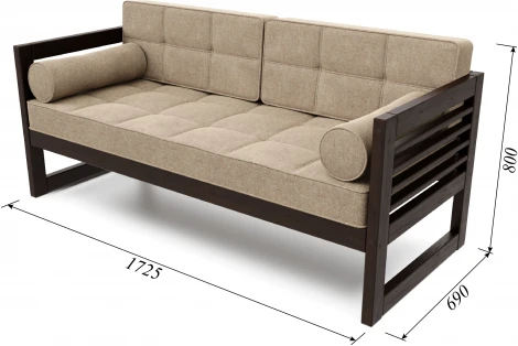 Диван Arsko прямой Сега Б венге рогожка бежевая