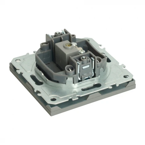 ТВ-розетка (платиново-серый, soft touch) Stekker Эмили 49953