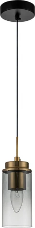 Подвесной светильник Escada Dinasty 2118/1S E14*40W Black/Brass (220V, на проводе)
