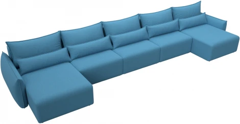 Диван п-образный Лига-051 НПБ МегаЛонг Лига Диванов (Рогожка) арт.128675