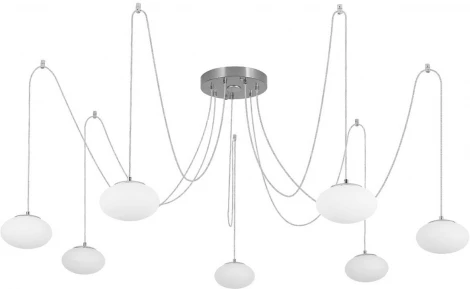 Подвесная люстра RGB Wi-Fi Citilux Atman Smart CL226A071 (LED, 220V, голосовое управление, пульт управления, управление смартфоном, умный дом - Алиса, Маруся, Салют, на проводе, паук)