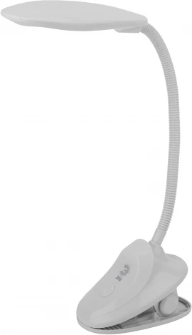 Офисная настольная лампа на прищепке Эра NLED-478-8W-W (220V, выключатель)
