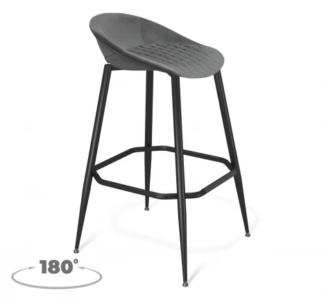 Стул барный Sheffilton SHT-ST19-SF2/S1480 Туманная дымка/черный муар 3709138001