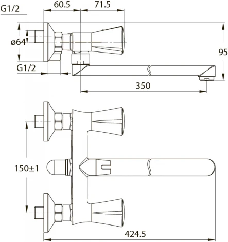 Смеситель IDDIS Bounce BOUSBL2I10WA универсальный