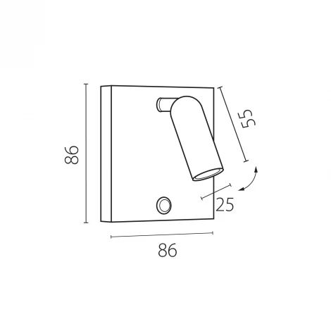 Спот 3W 277LM 3000K, белый Lightstar Omega 200936
