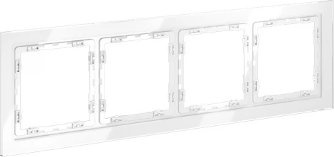 Рамка на 4 поста (белый, стекло) Voltum S70 VLS110401