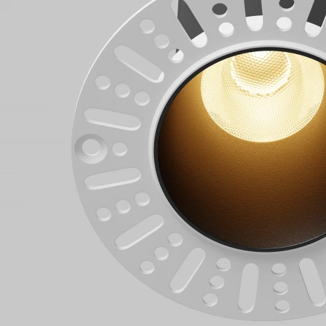 Встраиваемый светильник под гипсокартон Maytoni Dip DL120-10W-2.7K-TRS-B (LED, 220V, круглые)