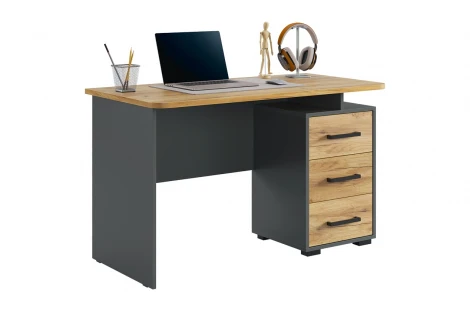 Лайт-2 Стол компьютерный 1200 Mebelson (ЛДСП/Дуб крафт золотой,Серый) арт.SKL2.1N02.3319