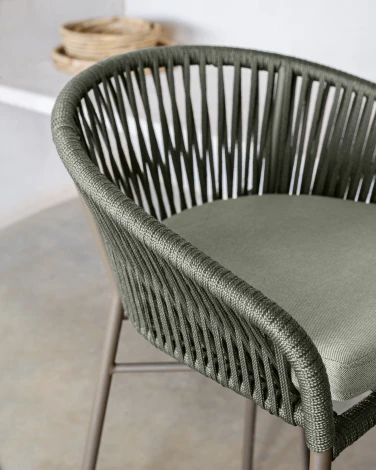 Стул Yanet из зеленой веревки, высота 65 см La Forma (ex Julia Grup) арт.098025