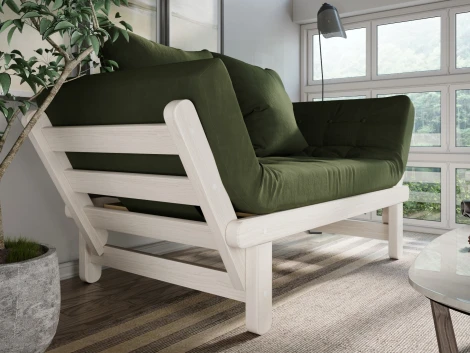 Кушетка Arsko Сламбер беленый дуб зеленый велюр