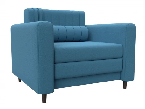 Кресло Лига-070 (ЛДСП,Брус,Фанера/Дерево/Рогожка/Голубой) Лига Диванов 132545