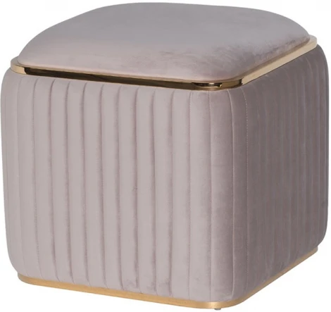 Пуф Glarus, велюр серый 45*45*45 см Garda Decor арт.102AN-PUF-1300-SER