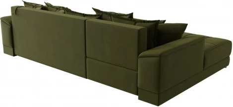 Диван угловой НордСтар левый угол (Зеленый/Микровельвет) Лига Диванов арт.121114L
