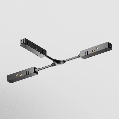 Коннектор питания Т-образный Gravity черный (магнитный) Maytoni Technical TRA004CWT-22B (48V)