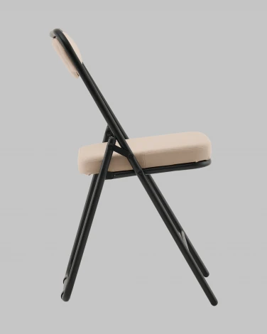 Стул складной Джонни велюр велютто бежевый каркас черный матовый Stool Group арт.УТ000041388