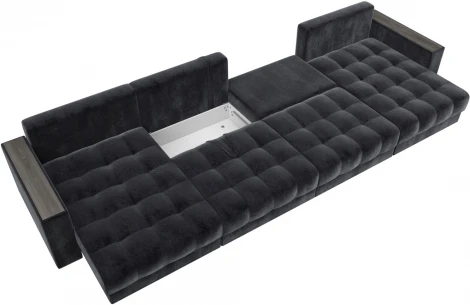 Диван П-образный с декором Лига-049 НПБ Лонг Лига Диванов (Велюр) арт.128577