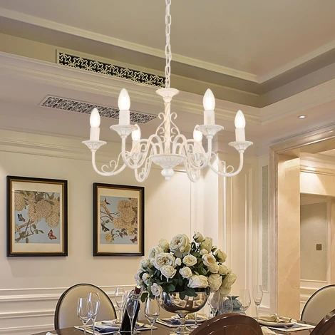 Подвесная люстра Arte Milano AM342620 342620/6 WT+G (220V, на цепи, подсвечник, свеча)