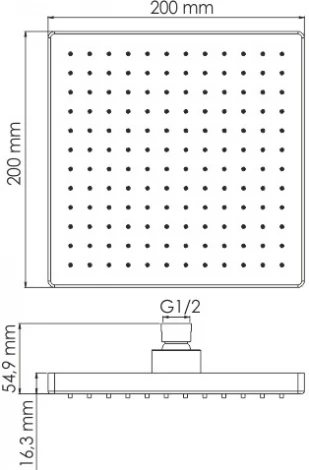 Верхний душ Wasserkraft A140
