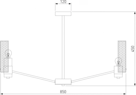 Потолочная люстра на штанге Eurosvet Grino 70139/8 никель (220V)