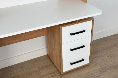 Лайт-2 Стол компьютерный 1200 Mebelson (ЛДСП/Дуб крафт золотой,Белый) арт.SKL2.1N02.2725