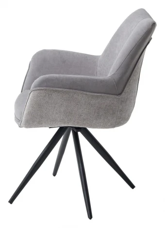 Стул МАРК 360 град., цвет B-22/ LOTOS-12 серый, велюр / черный каркас M-City 64620