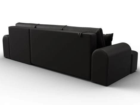 Диван угловой Лига-080 угол правый (ДСП/Пластик/Экокожа/Коричневый) Лига Диванов 134752