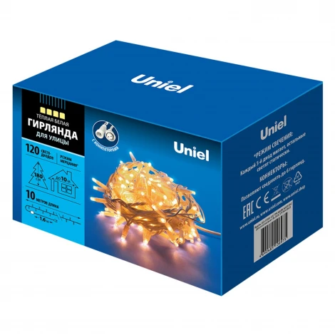 Гирлянда Uniel ULD-S1000-120/TWK WARM WHITE IP67