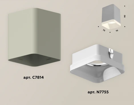 Накладной точечный светильник Ambrella Techno Spot XS7814010 (220V, куб)