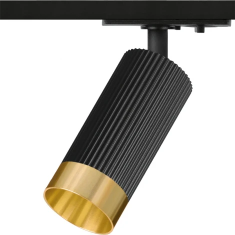 Трековый светильник однофазный Wolta WTL-MR11/16BG под лампу MR11 с цоколем GU10 Черный / золотой SHELL