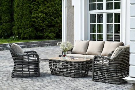 "Ницца" лаунж-зона из искусственного ротанга, цвет бронзовый 4SIS арт.УТ-00010002