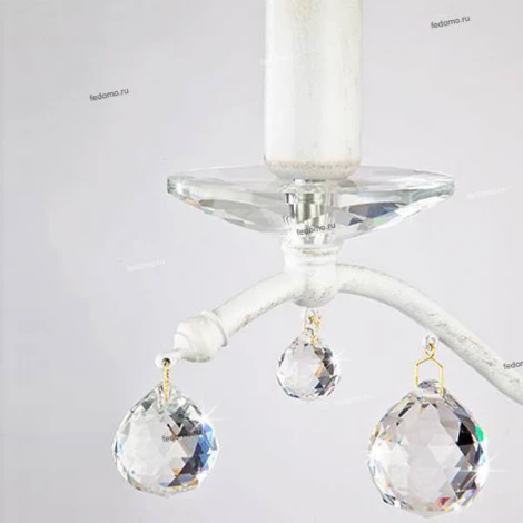 Бра Eurosvet Эстель 10058/2 белый с золотом/прозрачный хрусталь Strotskis