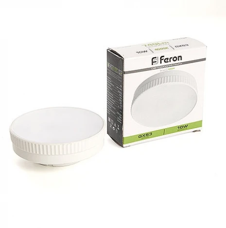 Лампа светодиодная Feron 41399 LB-3452, GX53 (таблетка) 10W 230V GX53 4000К