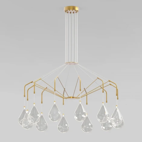 Подвесная люстра Eurosvet Birne 201002/12 латунь Smart (Умный дом)